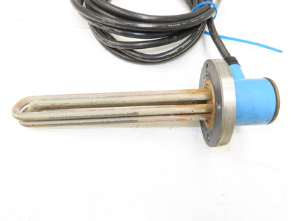 Nippon Stainless Immersion Tank Heater Element 5Kw 200V 3PH 12" Tubes 5" Flange