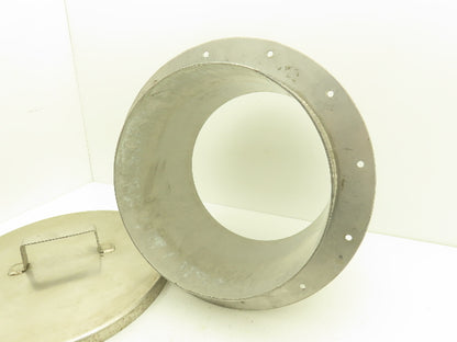 13-1/4" Tank Hole cover Flanged Non-Sealing Lid Stainless Steel