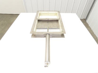 10" x 14" Process Material Bulkhead Pneumatic Gate Knife Valve