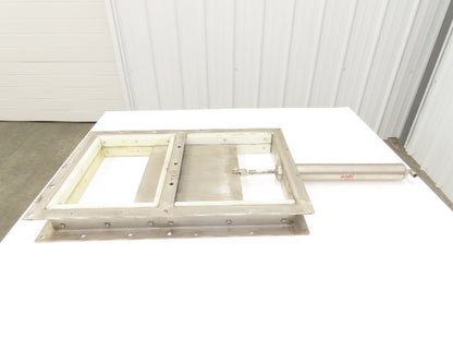 10" x 14" Process Material Bulkhead Pneumatic Gate Knife Valve