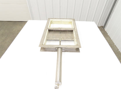 10" x 14" Process Material Bulkhead Pneumatic Gate Knife Valve