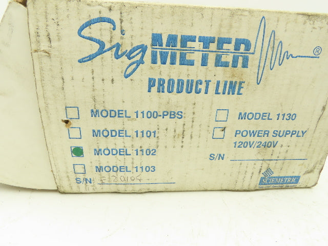 Sciemetric 1102 Sigmeter Panel Meter 120VAC 30W