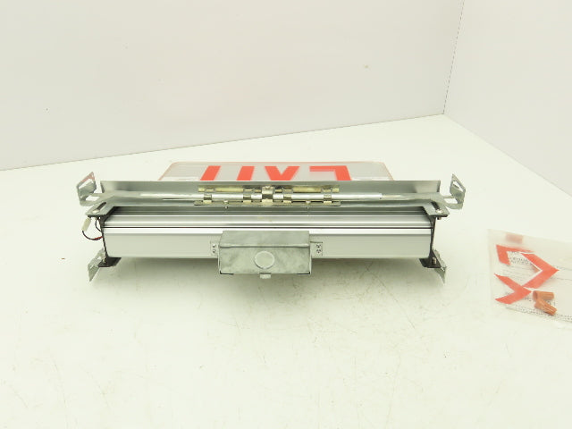 NYRELXTEU2RCAEM Exit Sign Recessed Edge Lit LED Double Face Battery NYC Approved