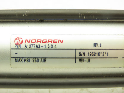 Norgren A1277A3-1.5x4 Pneumatic Air Cylinder 1.5" Bore 4" Stroke Clevis Mount