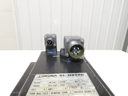 Okuma BL-MC100J-20SB AC Servo Motor 2kW 2000 RPM 133V 8.91A 3PH Encoder