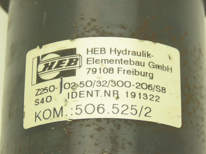 HEB Z250-102-50/32/300-206/S8 Hydraulic Round Cylinder 50mm Bore 300mm Stroke