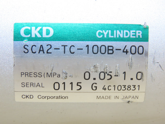 CKD SCA2-TC-100B-400 Pneumatic Air Cylinder 100mm Bore 400mm Stroke Trunnion