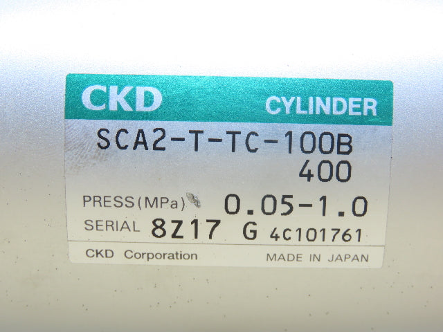 CKD SCA2-T-TC-100B-400 Pneumatic Air Cylinder 100mm Bore 400mm Stroke Trunnion
