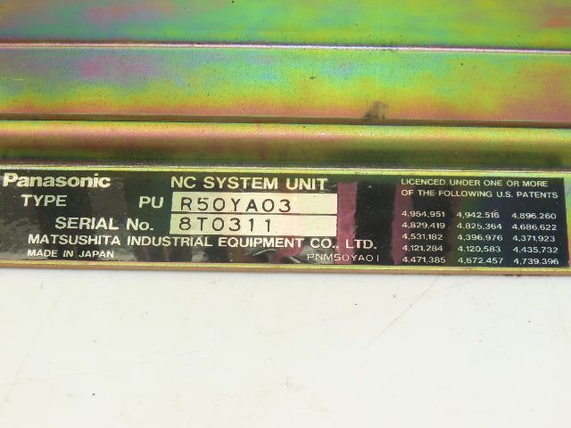 Panasonic PUR50YA03 PCB NC System Unit W/Power Supply Chassis Only No Cards