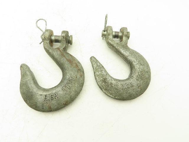 NA NA 1-1/2" Sling Lifting Hook Pin Bolt Through Clevis Lot of 2
