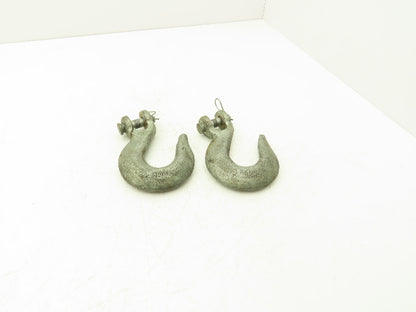 NA NA 1-1/2" Sling Lifting Hook Pin Bolt Through Clevis Lot of 2