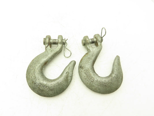 NA NA 1-1/2" Sling Lifting Hook Pin Bolt Through Clevis Lot of 2