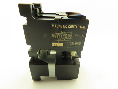 Togami Electric CLK-15J40/GT-11J Contactor & Overload Relay 2-5A
