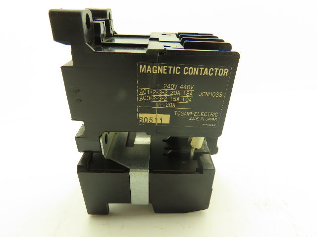 Togami Electric CLK-15J40/GT-11J Contactor & Overload Relay 2-5A