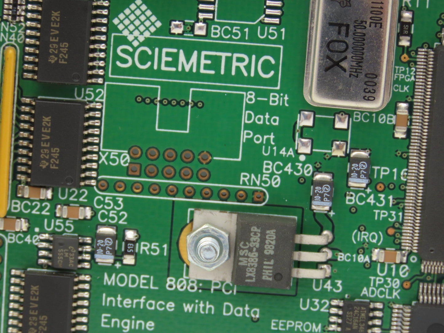 Sciemetric 808 PCI Interface with Data Engine Revision 3