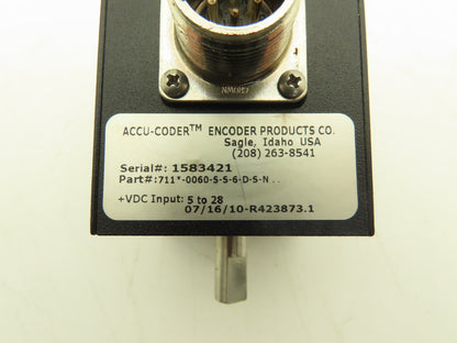 Encoder Products Co. Accu-Coder Rotary Encoder 3/8" Dual Output Shaft 24VDC