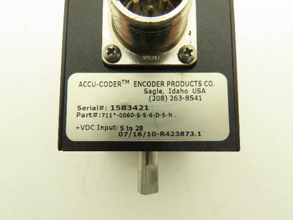 Encoder Products Co. Accu-Coder Rotary Encoder 3/8" Dual Output Shaft 24VDC