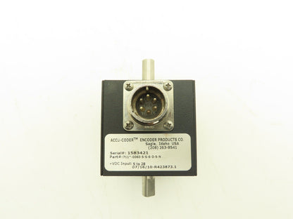 Encoder Products Co. Accu-Coder Rotary Encoder 3/8" Dual Output Shaft 24VDC