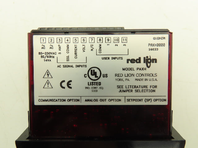 Red Lion Controls PAXH0000 Voltage And Current Meter 5 Digit LCD Display 250VDC