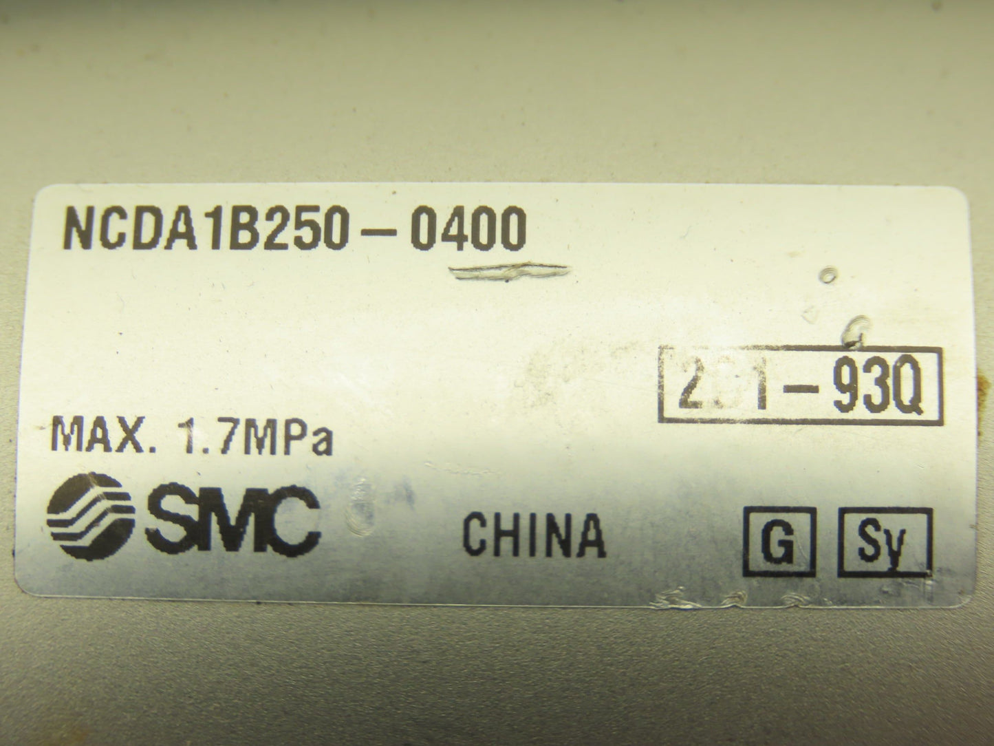 SMC NCDA1B250-0400 Pneumatic Air Cylinder 2-1/2" Bore 4" Stroke