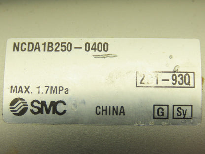 SMC NCDA1B250-0400 Pneumatic Air Cylinder 2-1/2" Bore 4" Stroke