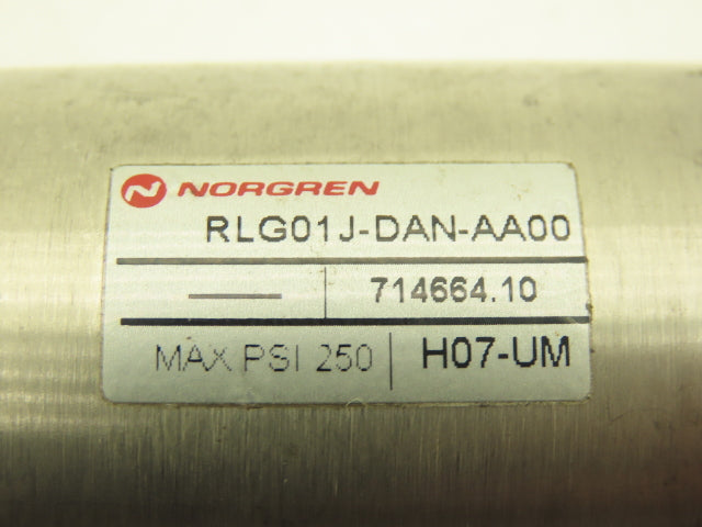 Norgren RLG01J-DAN-AA00 Round Pneumatic Air Cylinder 2" Bore 1.5" Stroke 250psi