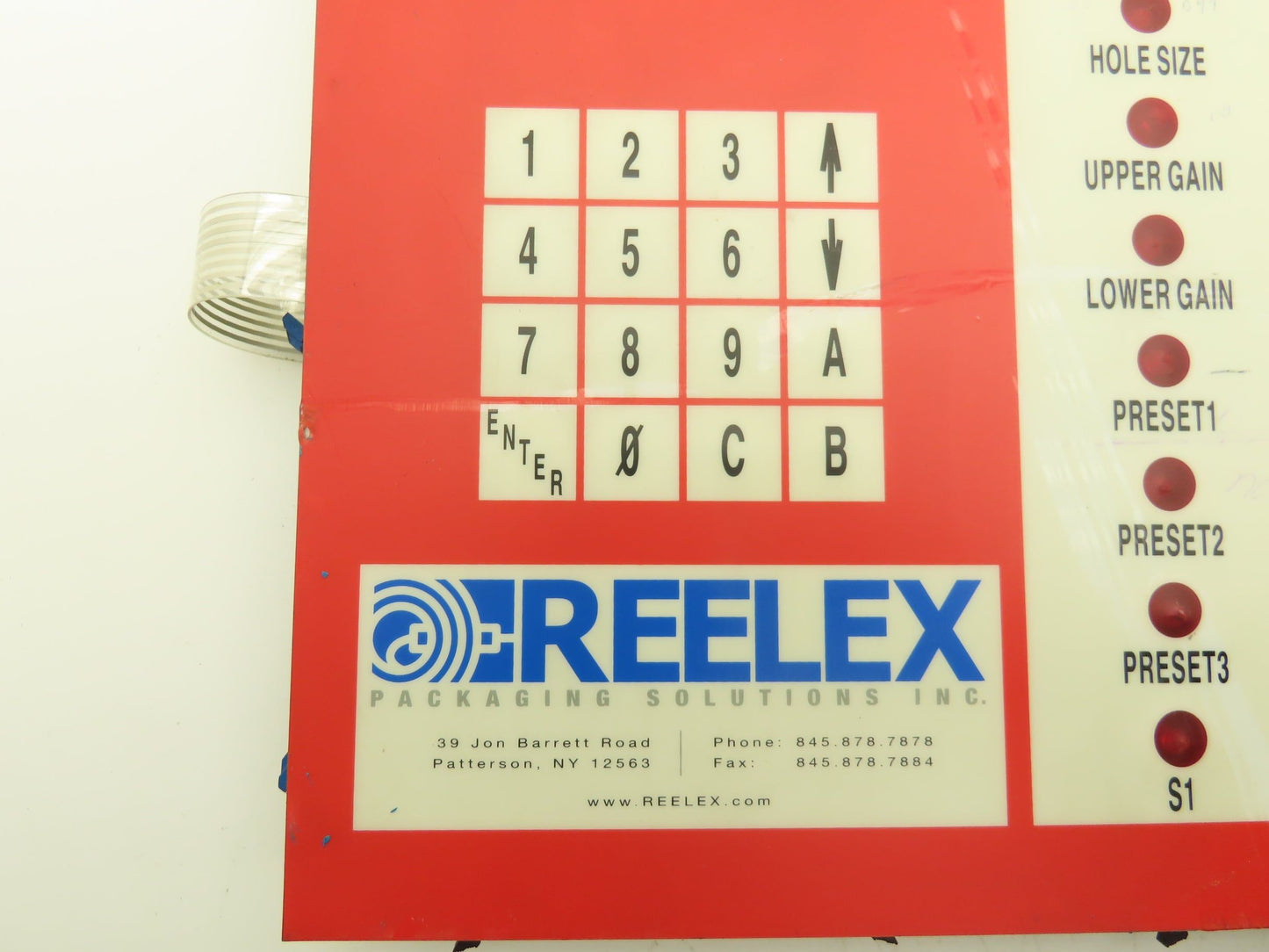 Reelex Packaging COU-038 HMI Control Panel Rev 2 16 Button