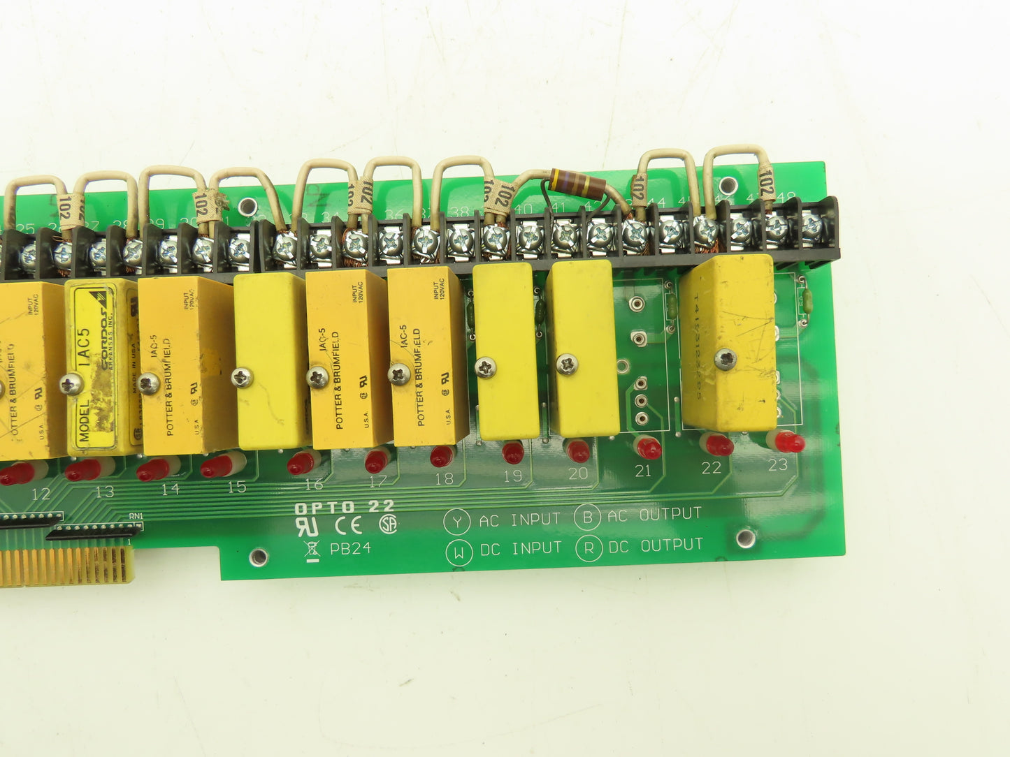 OPTO 22 000228Y Printed Relay Circuit Board Module Card PCB W/22 Relays