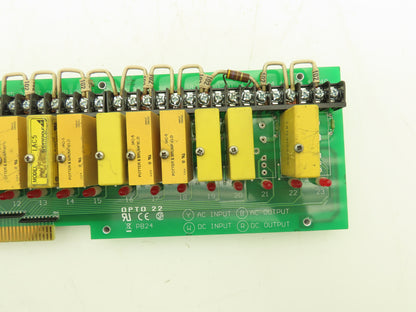 OPTO 22 000228Y Printed Relay Circuit Board Module Card PCB W/22 Relays