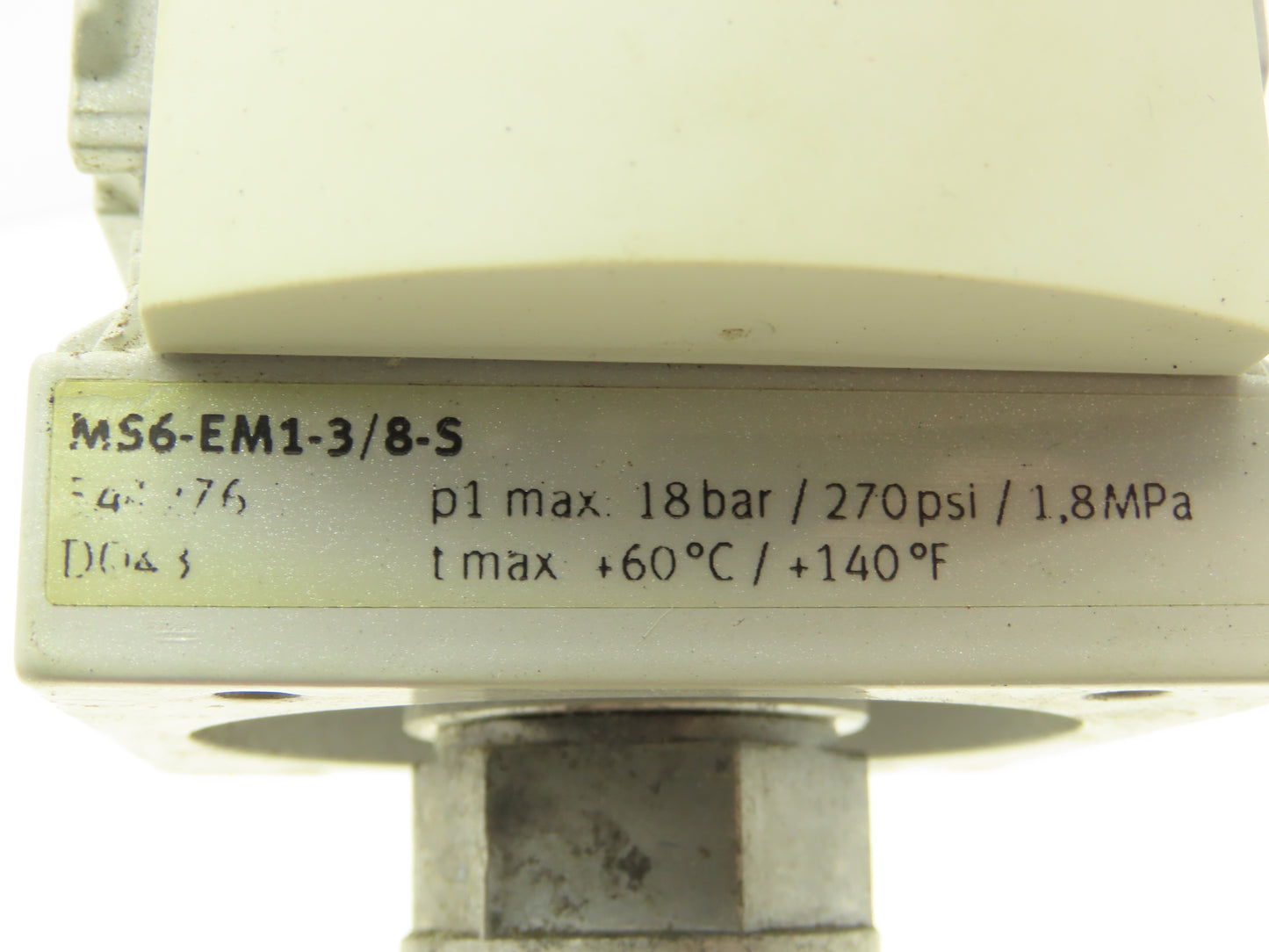 Festo MS6-EM1-3/8-5 Manual Shutoff Valve Lockout Tagout On Off 270 psi 3/8" NPT