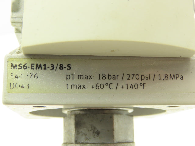 Festo MS6-EM1-3/8-5 Manual Shutoff Valve Lockout Tagout On Off 270 psi 3/8" NPT