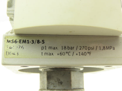 Festo MS6-EM1-3/8-5 Manual Shutoff Valve Lockout Tagout On Off 270 psi 3/8" NPT