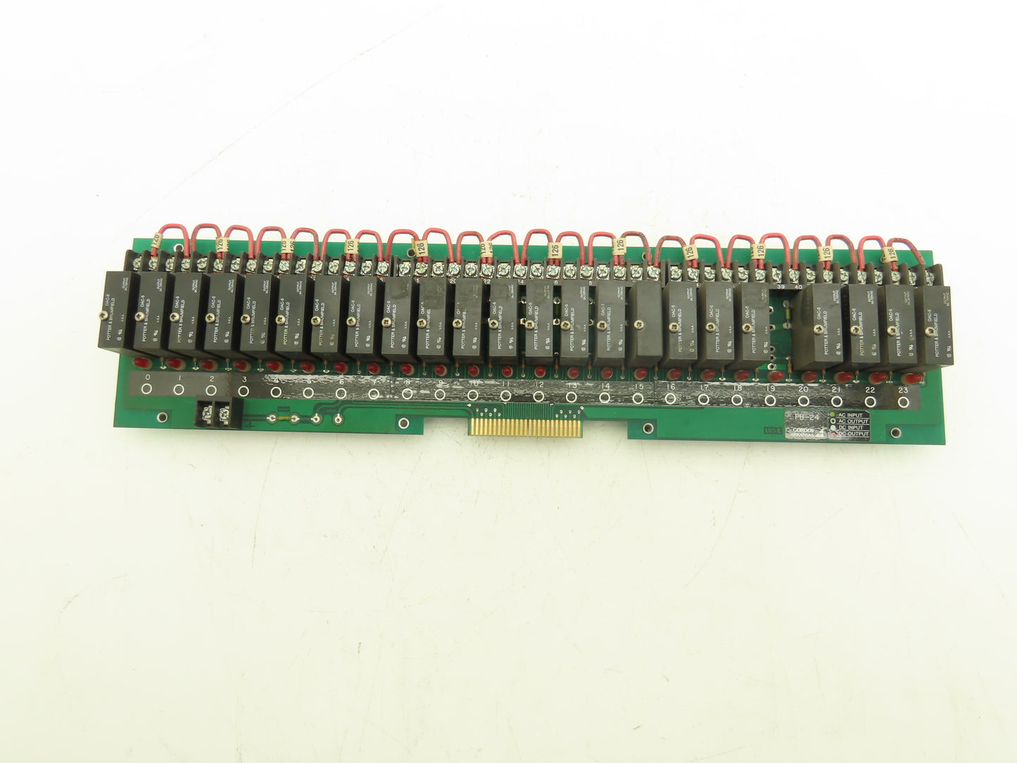 Gordos Arkansas PB-24 Printed Relay Circuit Board Module Card PCB W/22 Relays