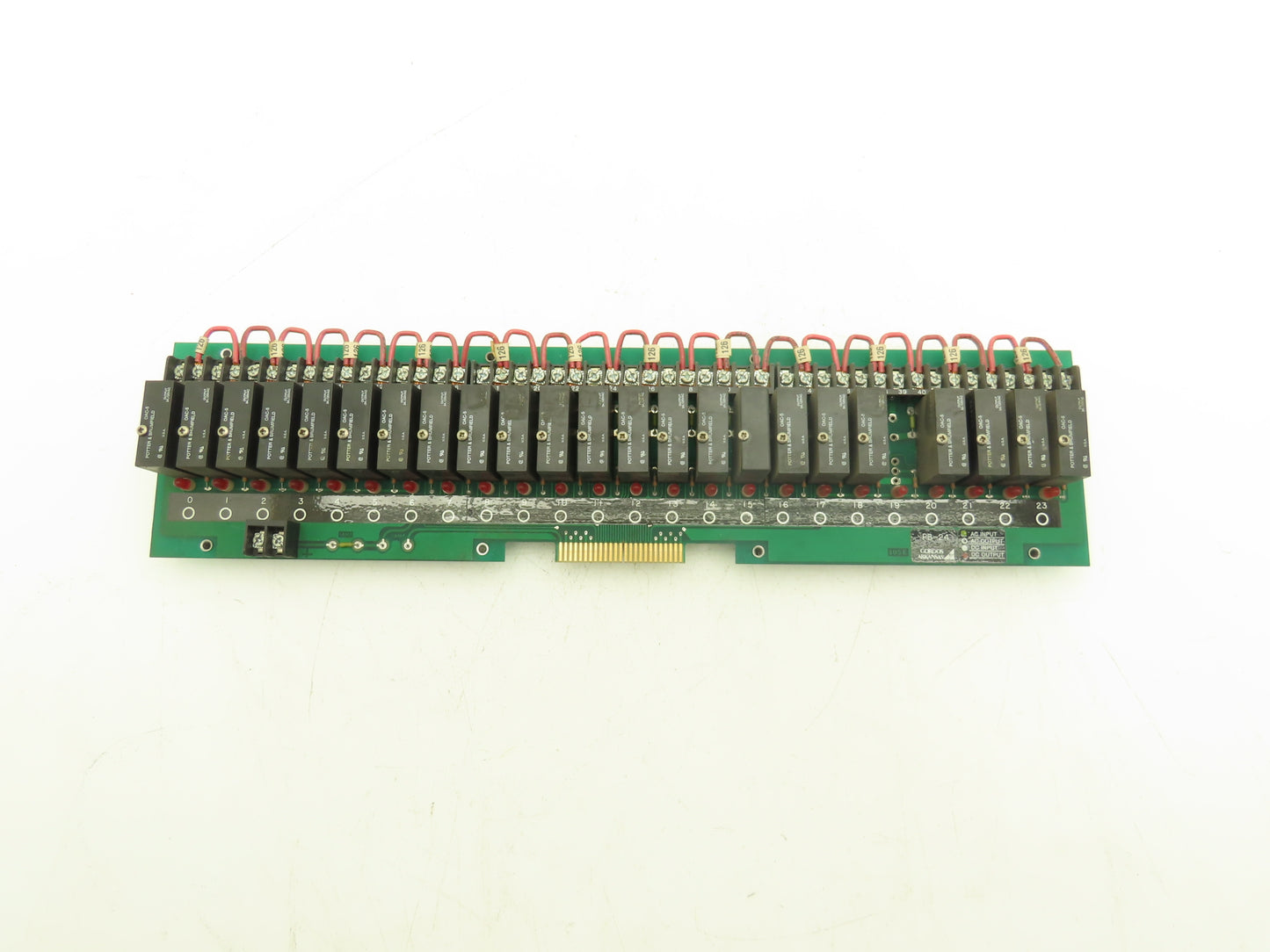 Gordos Arkansas PB-24 Printed Relay Circuit Board Module Card PCB W/22 Relays