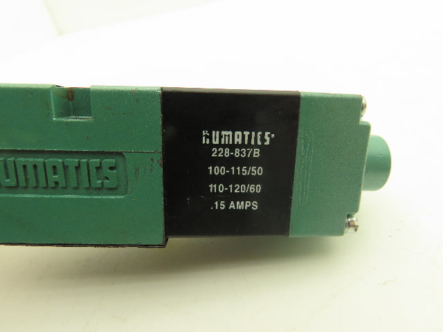Numatics 081SA400K046T30 Pneumatic Solenoid Valve 4/2-way 120VAC 150PSI