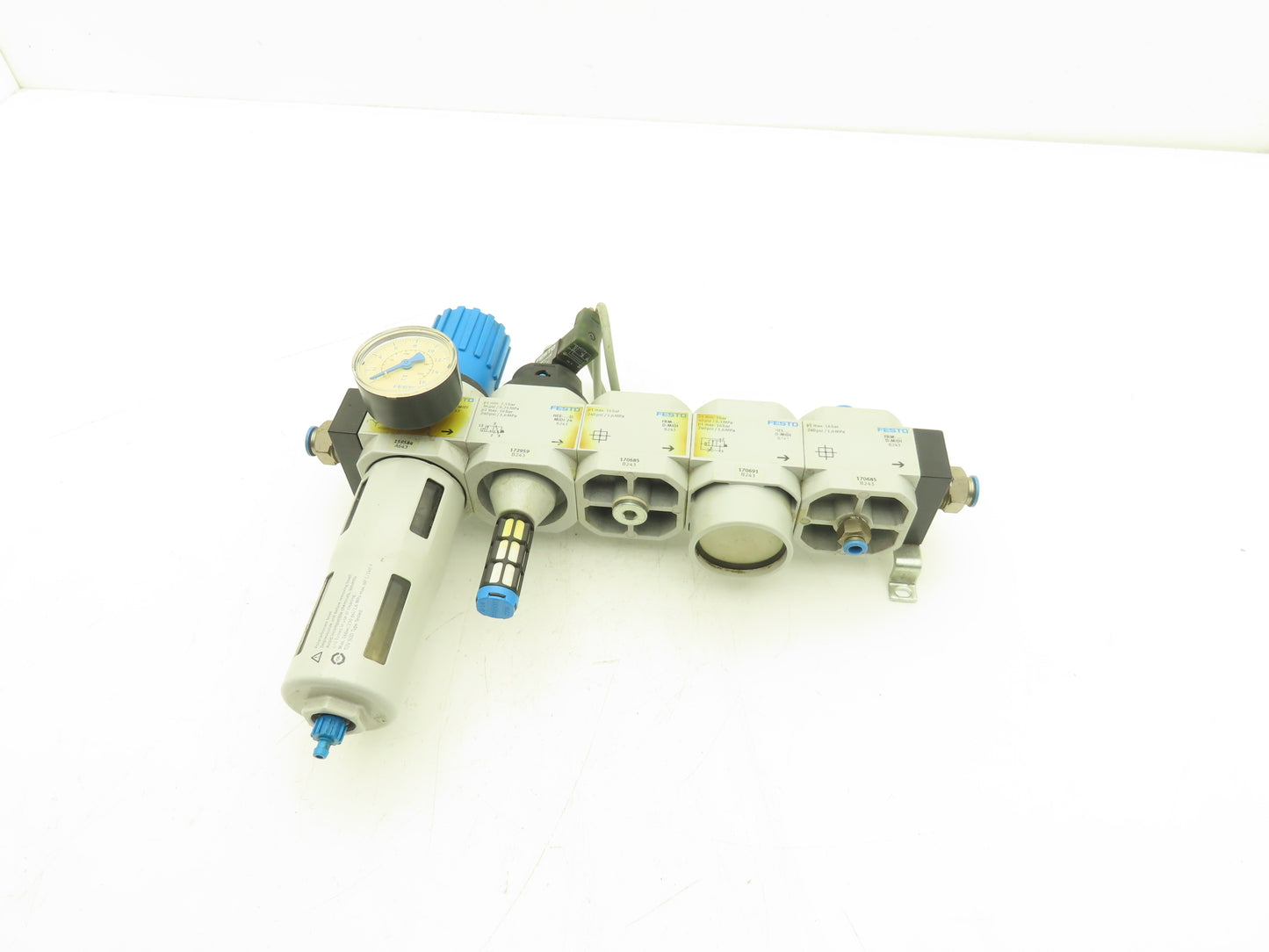 Festo Air Regulator Filter Solenoid On Off Valve Branching Manifold  Assembly