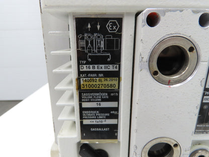 Trivac D16B Leybold 2-Stage Rotary Vane Vacuum Pump 16m³/h 1x10-4mbar 1.5Hp 3Ph