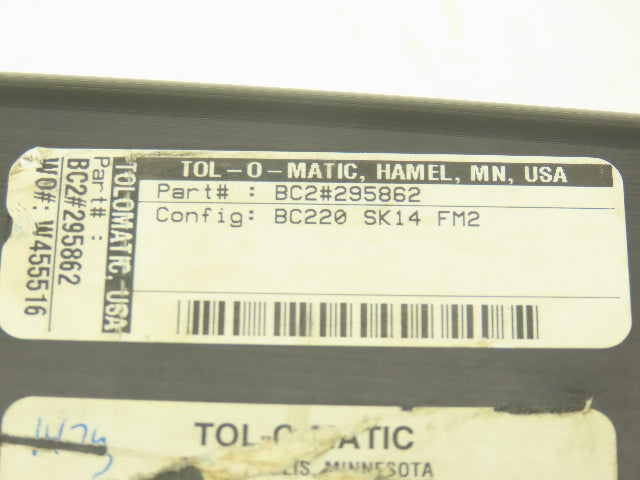 Tol-O-Matic Rodless Cylinder Slide Bearing 15" Stroke