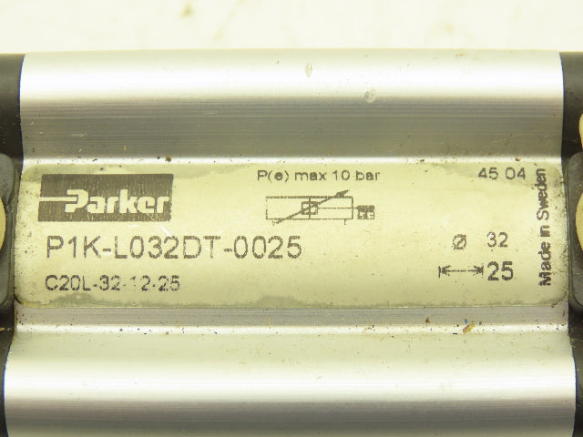 Parker P1K-L032DT-0025 Pneumatic Air Cylinder 32mm Bore 25mm Stroke