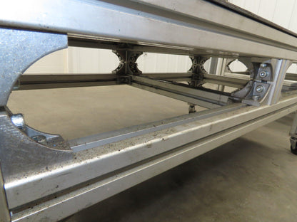 3/16" Steel Top Aluminum Table Work Cart 80/20 Extrusion T Slot 39x23" Lot of 2