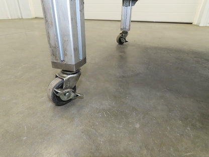 3/16" Steel Top Aluminum Table Work Cart 80/20 Extrusion T Slot 39x23" Lot of 2