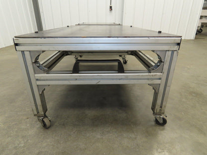 3/16" Steel Top Aluminum Table Work Cart 80/20 Extrusion T Slot 39x23" Lot of 2
