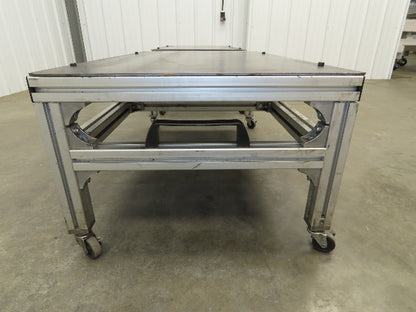 3/16" Steel Top Aluminum Table Work Cart 80/20 Extrusion T Slot 39x23" Lot of 2