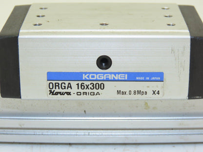 Koganei ORGA 16x300 Howa-Origa Pneumatic Air Slide Linear Actuator 116psi
