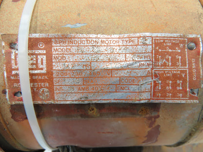 Bridge Crane Hoist Trolley Drive 60 FPM 208-230/460V 3PH   *READ*