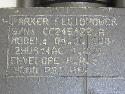 Parker 1.50 CBB2HUS14AC 2H Hydraulic Cylinder 1.5" Bore 1" Stroke 3000psi Clevis