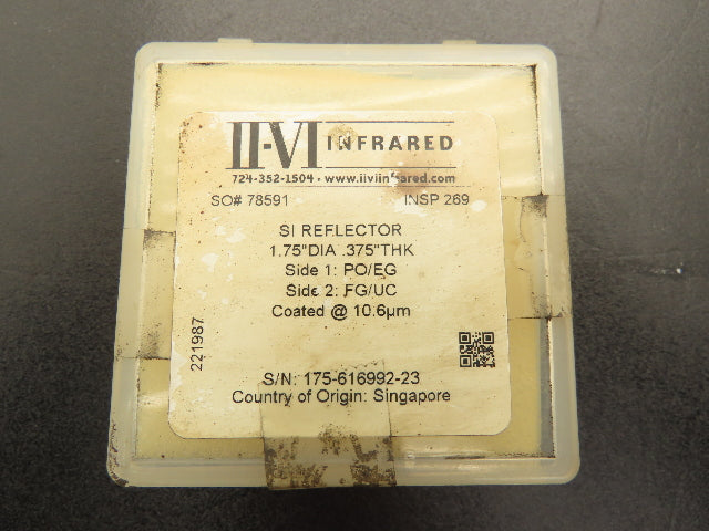 II-VI Infrared 78591 Laser Mirror Si Reflector 1.75" Diameter .375" Thick