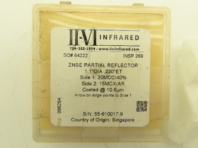 II-VI Infrared 64222 Laser Mirror Si Reflector 1.1" Diameter .220" Thick