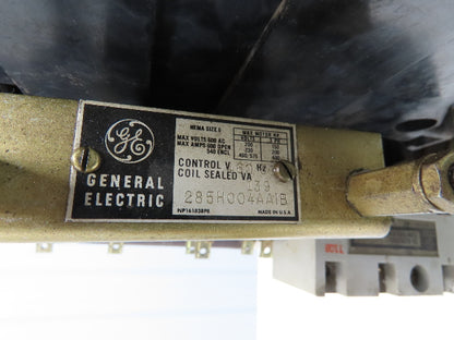 General Electric 285H004AAIB Motor Starter NEMA Size 6 400Hp 575V 3Ph Coil 460V