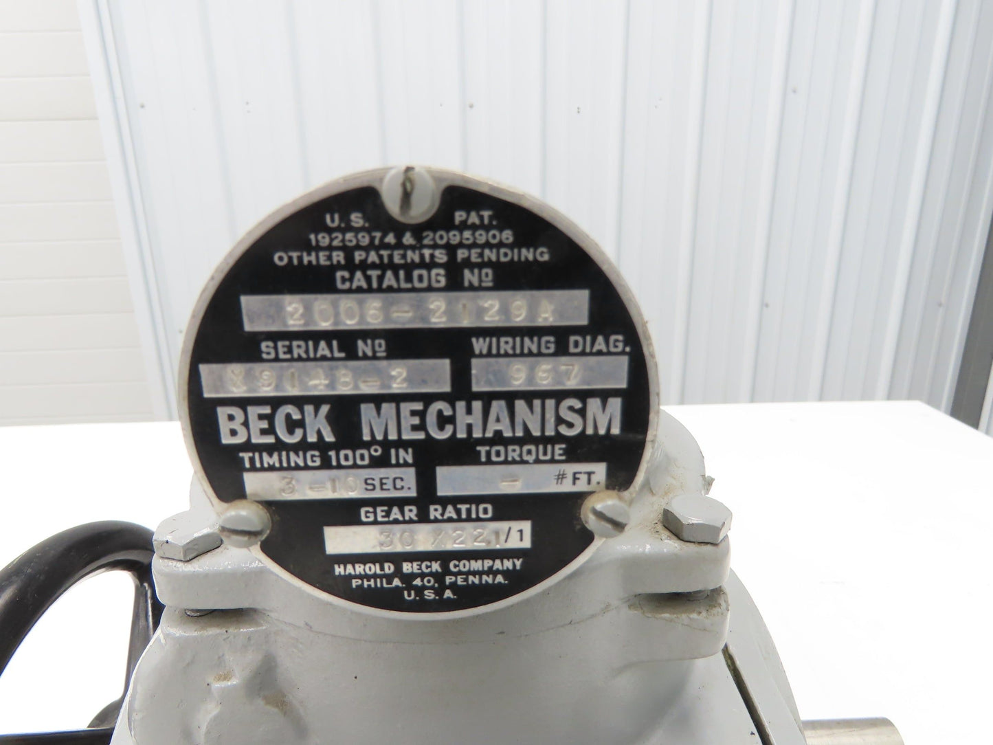 Beck R051176-01-01 Electric Rotary Valve Actuator Damper Drive 330° 3-10 Second
